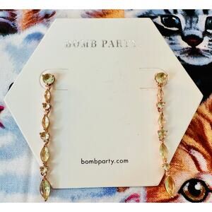 Bomb Party Drop Dead Gorgeous Lab Created Light Green Quartz Earrings